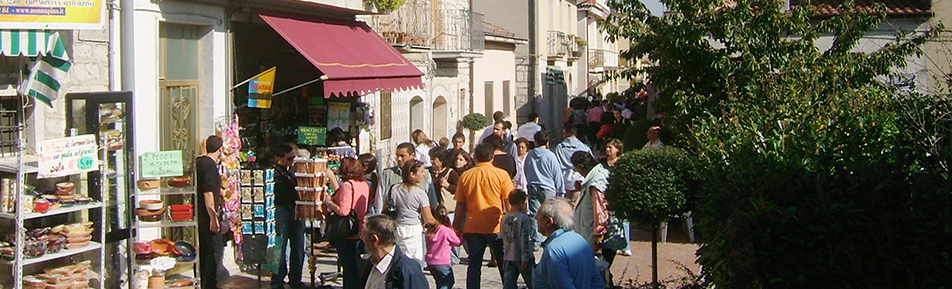 Tourists in Street in Pietrelcina